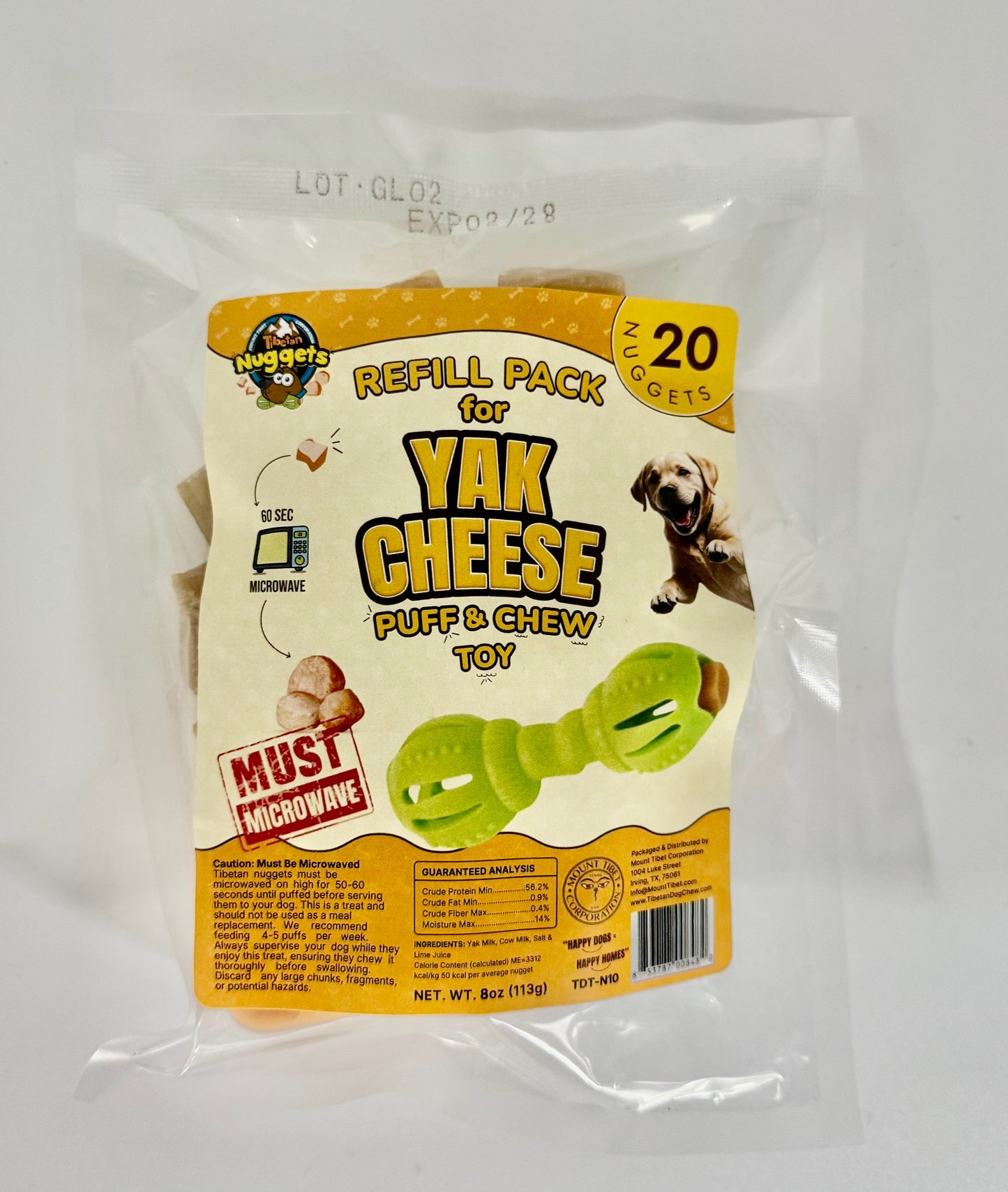 NUGGETS Refill for Yak Cheese Puff & Chew Toy (pack of 20)