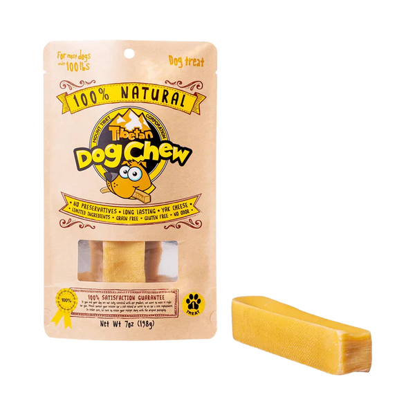Jumbo 1 Stick Tibetan Dog Chew | Himalayan Yak Cheese Dog Treats, Gluten-Free, High-Protein, No Preservatives