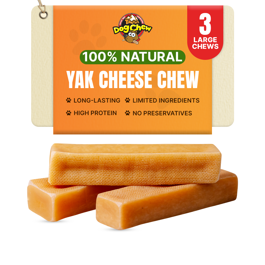 Large Himalayan Yak Chews, 3-Stick Pack - Dogs 35–55 lbs | Wholesale Pet Supply