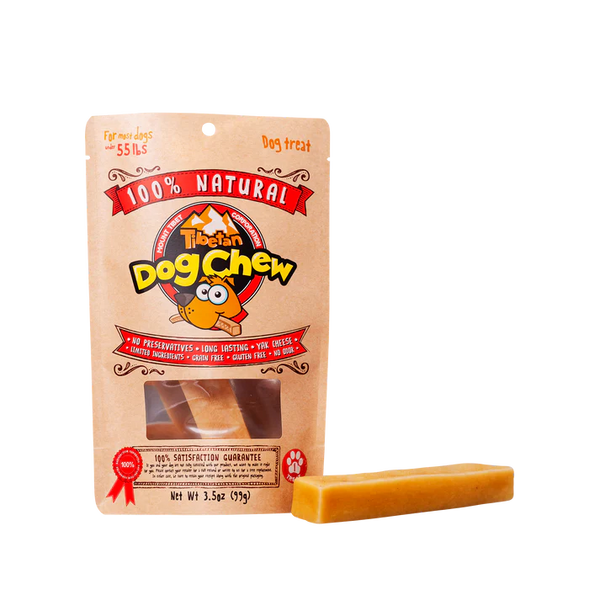 Large 1 Stick Tibetan Dog Chew | Himalayan Yak Cheese Dog Treats, Gluten-Free, High-Protein, Non-Staining