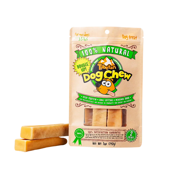 Tibetan Dog Chew – Medium Yak Cheese Chews for Dogs Up to 35 lbs – 2 Sticks
