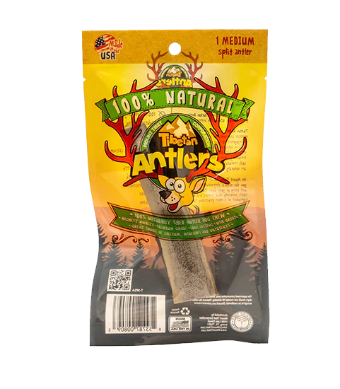 medium size tibetan split antler dog chew