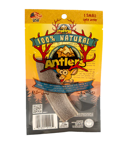small size tibetan split antler dog chew